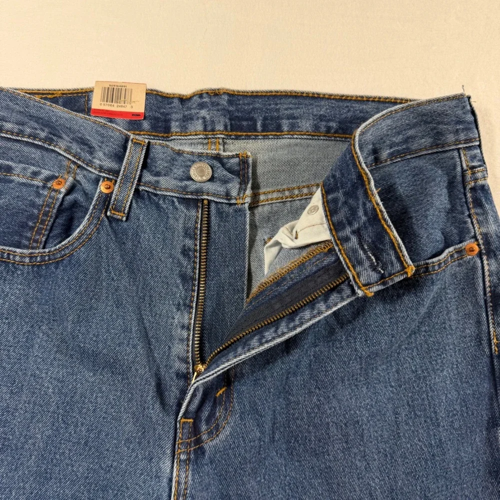 Levi's 516 Slim Straight Jeans Mens 34x34 Blue Denim Classic‎ Aesthetic NWT